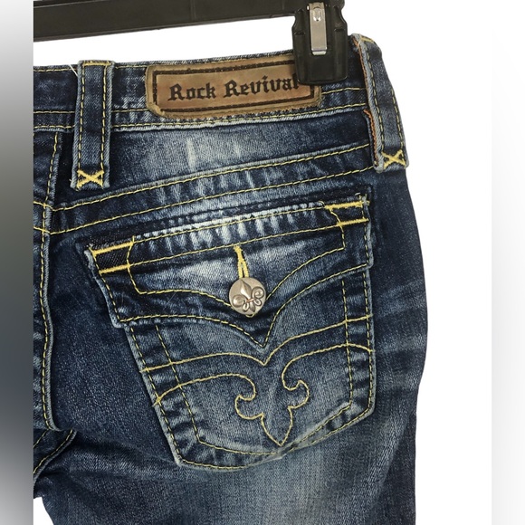 JEANS - Women's Rock Revival "Jessica" Skinny Embroidered Pocket Jeans. Size 26 - Picture 8 of 15